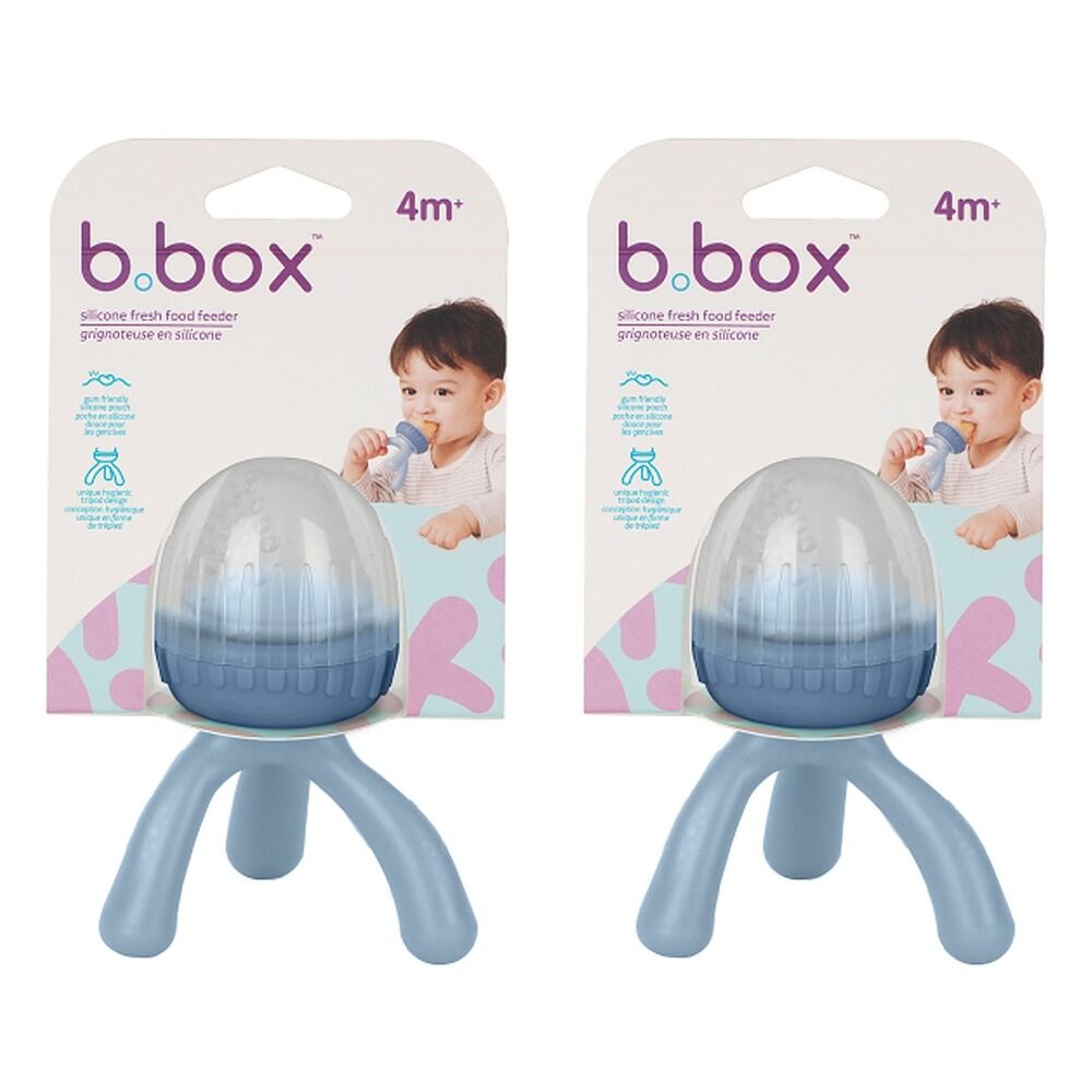 B.Box Silicone Fresh Food Feeder Lullaby Blue 4m+ Pack of 2