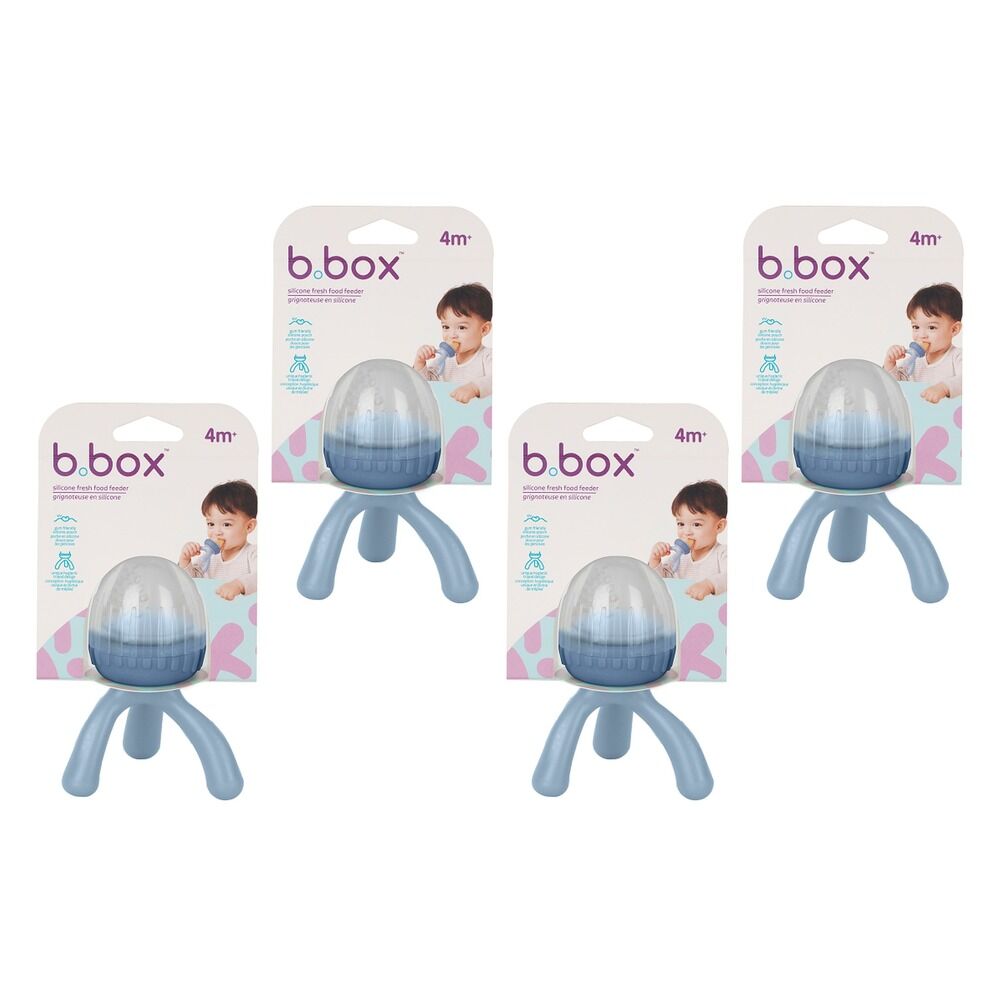 B.Box Silicone Fresh Food Feeder Lullaby Blue 4m+ Pack of 4