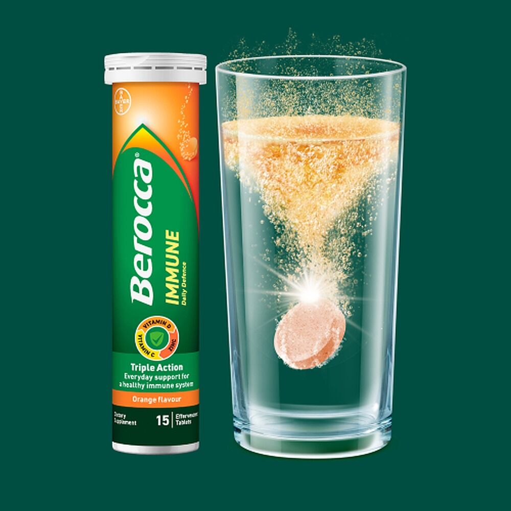 Berocca Immune Daily Defence Orange Flavour 30 Effervescent Tablets