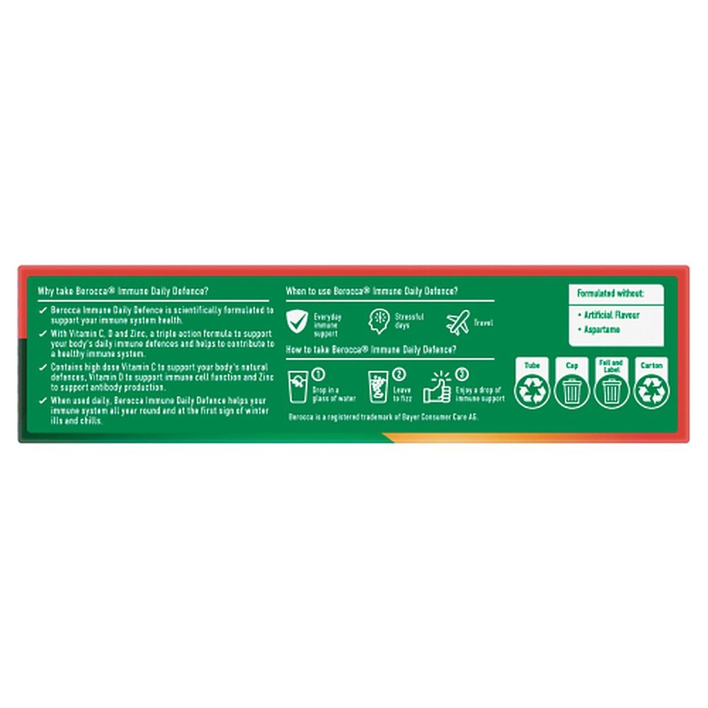 Berocca Immune Daily Defence Orange 15 Effervescent Tablets