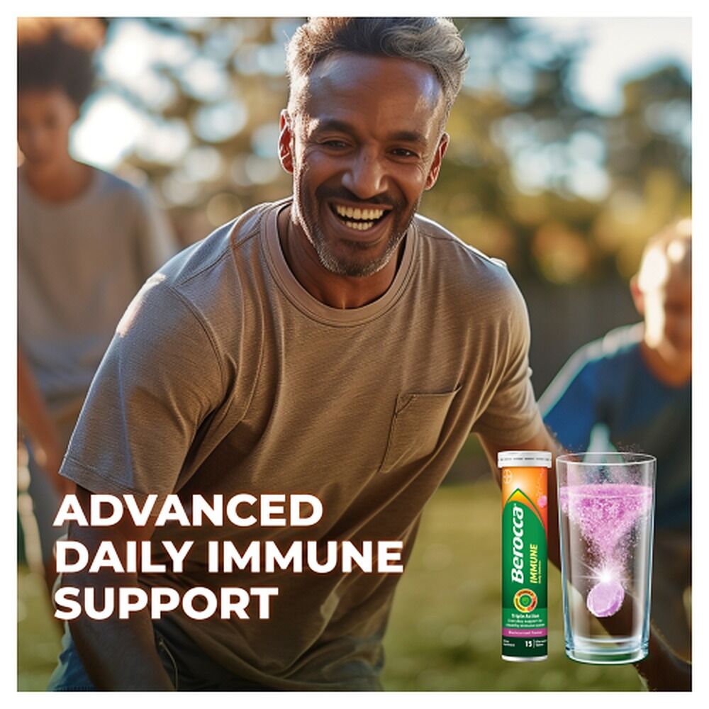 Berocca Immune Daily Defence Blackcurrant 15 Effervescent Tablets