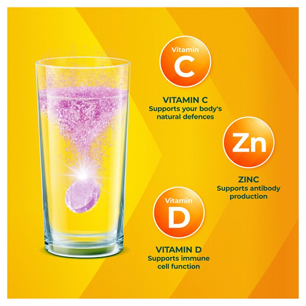 Berocca Immune Daily Defence Blackcurrant Flavour 30 Effervescent Tablets
