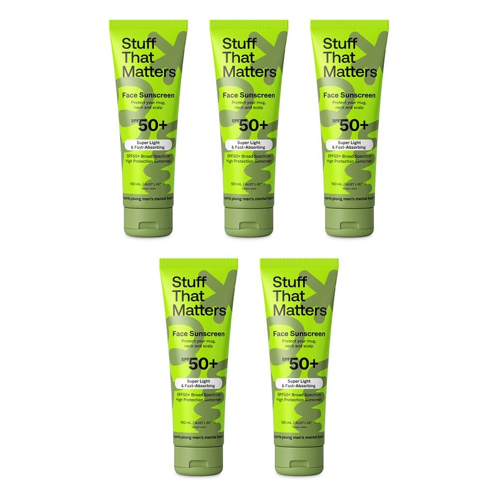 Stuff That Matters Face Sunscreen SPF50+ 100mL Pack of 5
