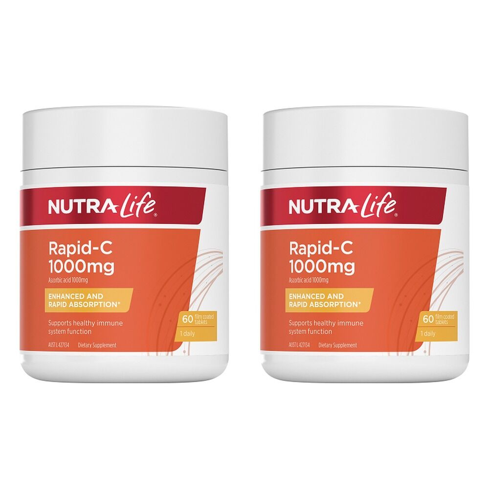Nutra-Life Rapid-C 1000mg 60 Tablets Pack of 2