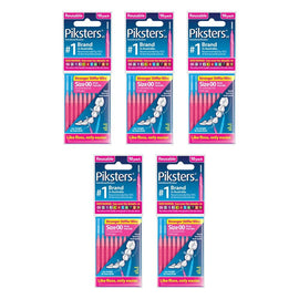 Piksters Interdental Brushes Size 00 Pink 10 Pack Bundle of 5