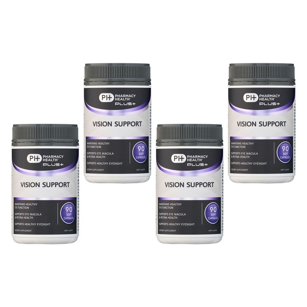 Pharmacy Health Vision Support 90 Capsules Pack of 4
