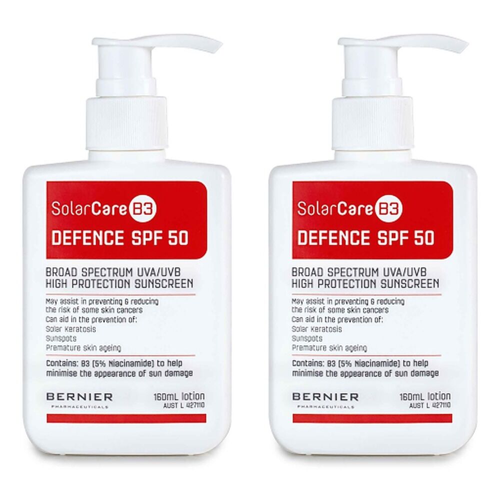 SolarCare B3 SPF50 Defence Sunscreen 160mL Pack of 2