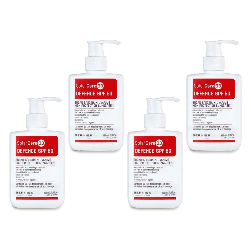 SolarCare B3 SPF50 Defence Sunscreen 160mL Pack of 4