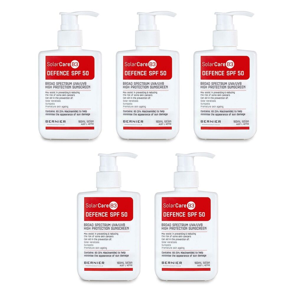 SolarCare B3 SPF50 Defence Sunscreen 160mL Pack of 5