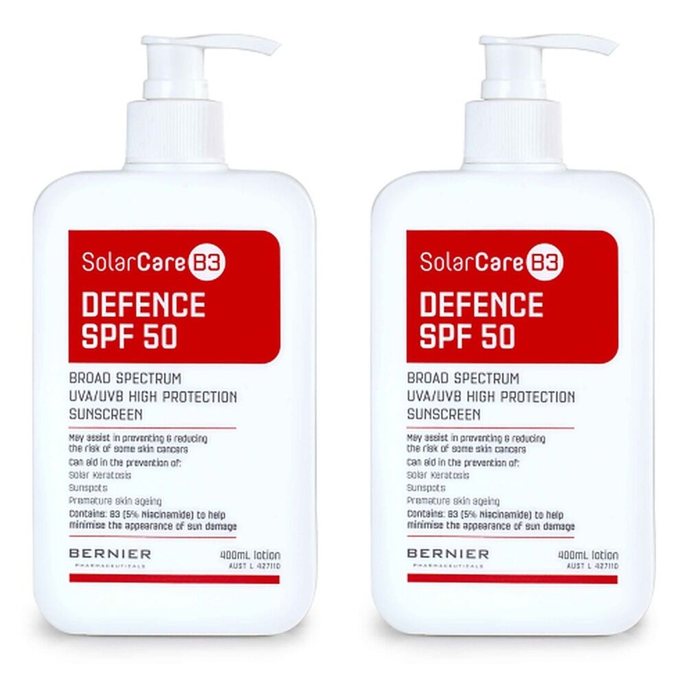 SolarCare B3 SPF50 Defence Sunscreen 400mL Pack of 2