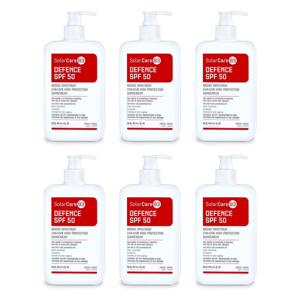 SolarCare B3 SPF50 Defence Sunscreen 400mL Pack of 6