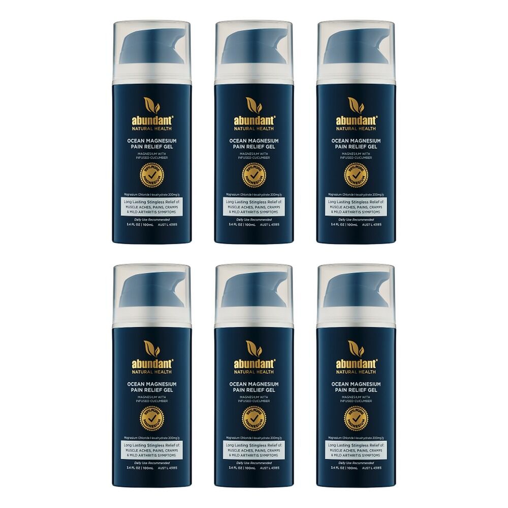 Abundant Ocean Magnesium Pain Relief Gel 100mL Pack of 6