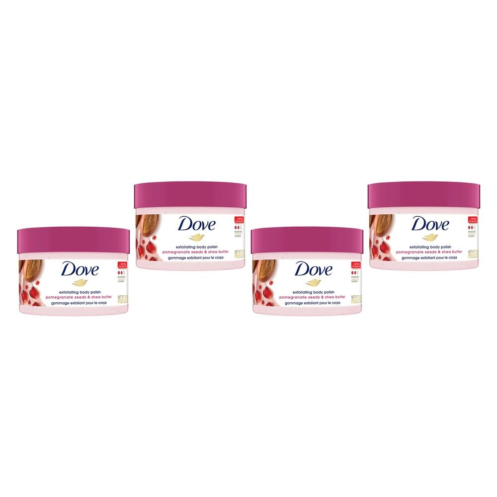 Dove Exfoliating Body Polish Pomegranate & Shea Butter 298g Pack of 4