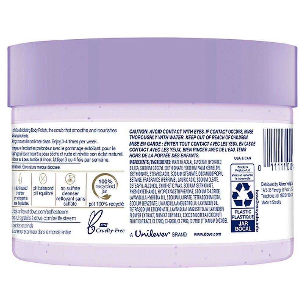 Dove Exfoliating Body Polish Crushed Lavender & Coconut Milk 298g