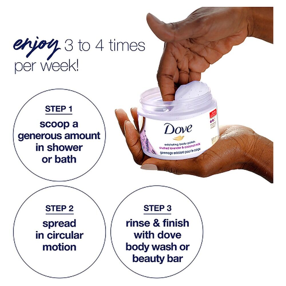 Dove Exfoliating Body Polish Crushed Lavender & Coconut Milk 298g
