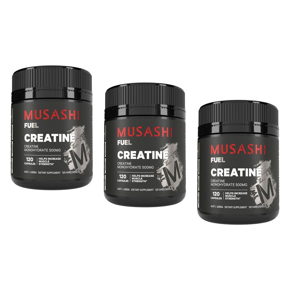Musashi Fuel Creatine 120 Capsules Pack of 3