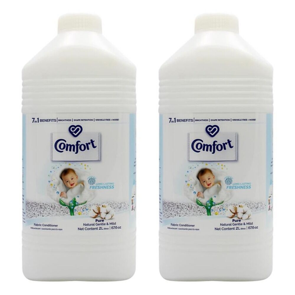 Comforts Fabric Conditioner Pure Natural Gentle & Mild 2L Pack of 2