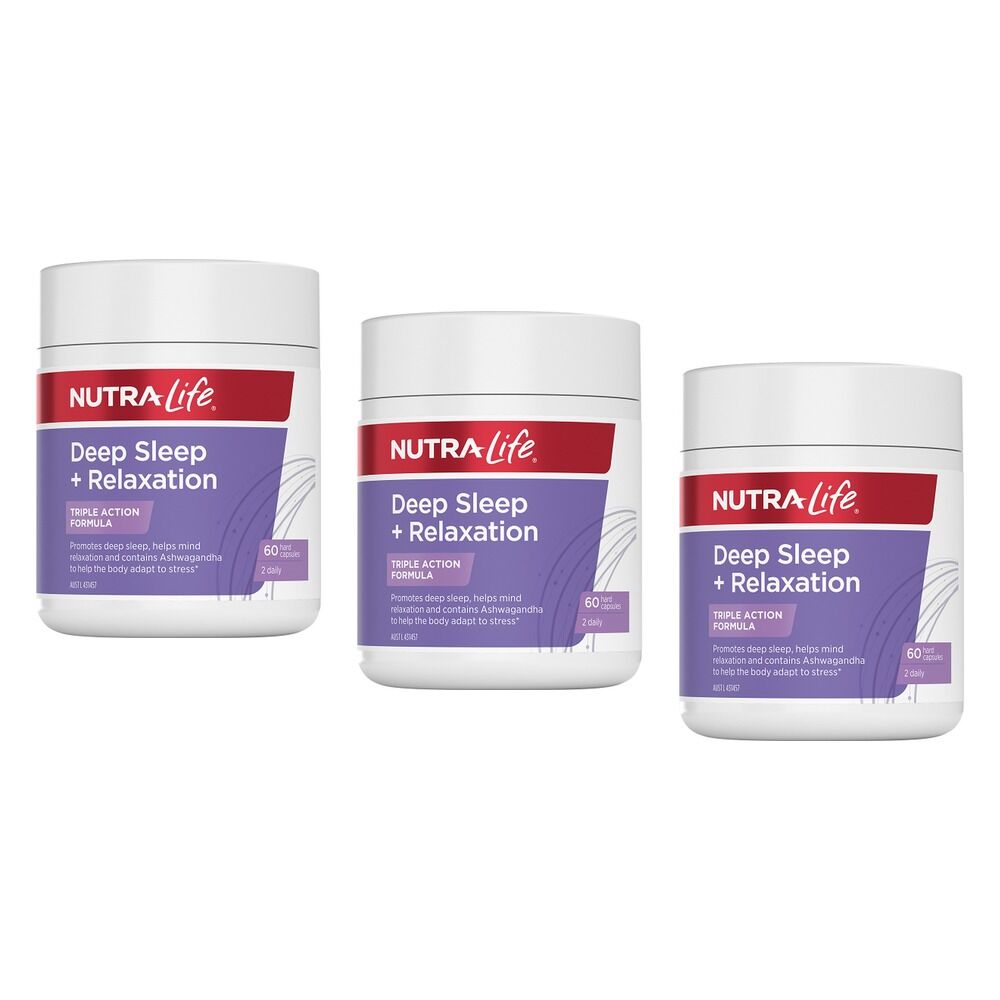 Nutra-Life Deep Sleep + Relaxation 60 Capsules Pack of 3