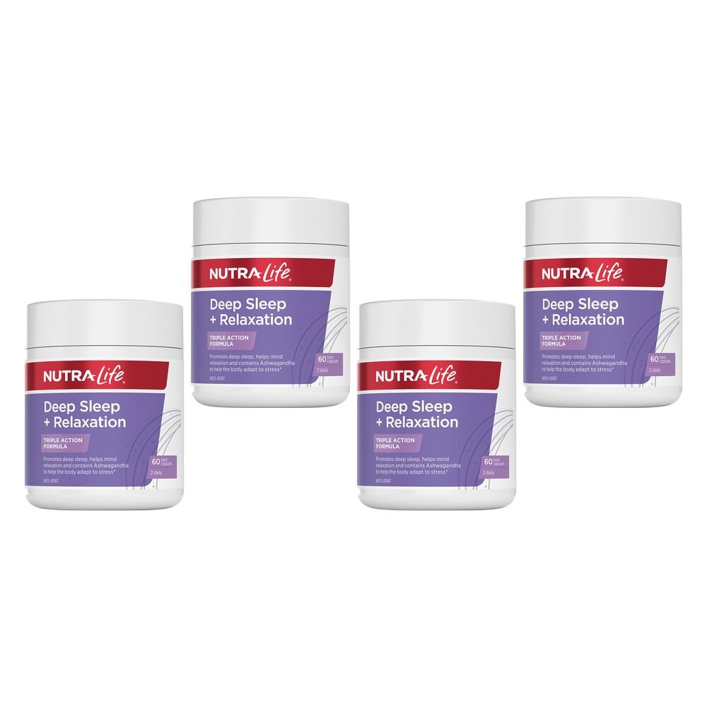 Nutra-Life Deep Sleep + Relaxation 60 Capsules Pack of 4