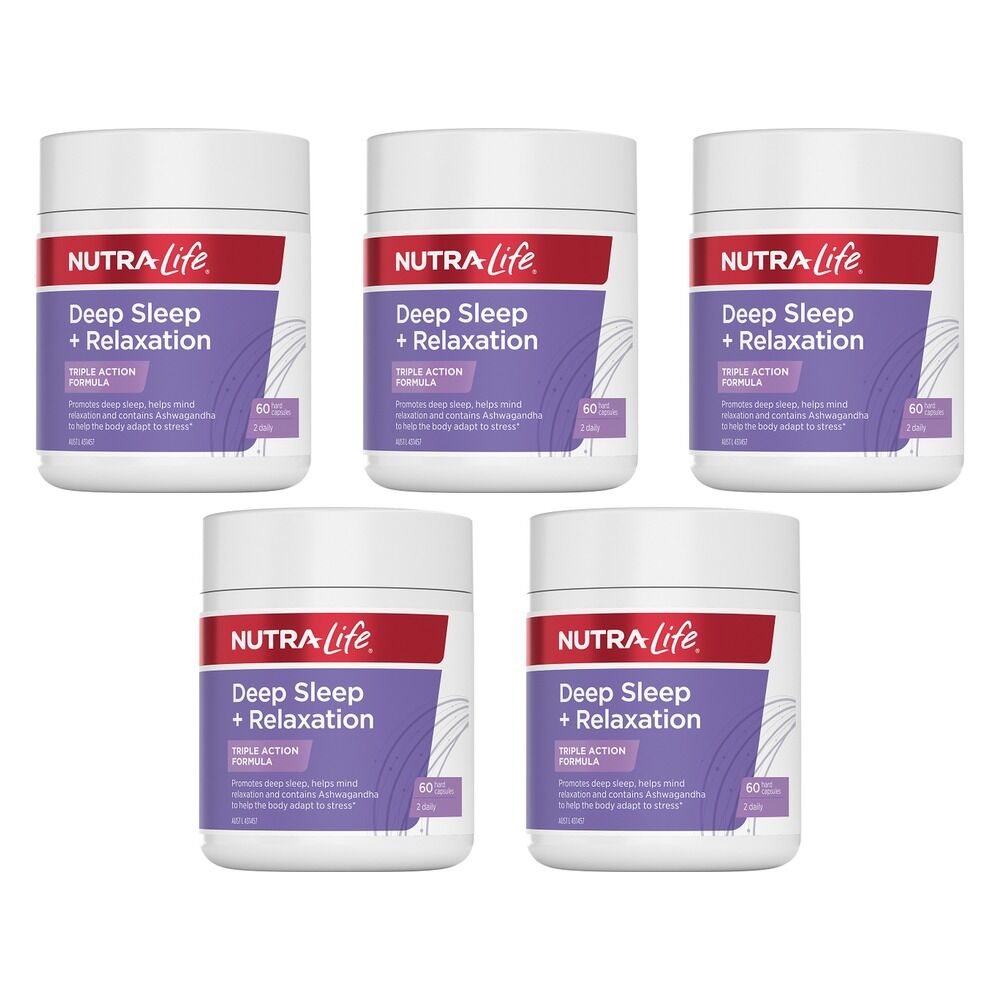 Nutra-Life Deep Sleep + Relaxation 60 Capsules Pack of 5