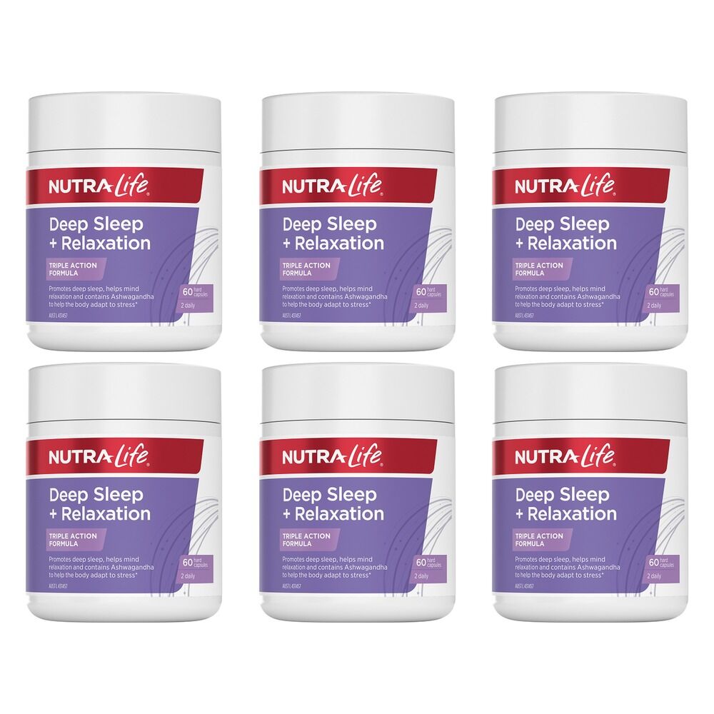 Nutra-Life Deep Sleep + Relaxation 60 Capsules Pack of 6