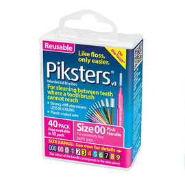 Piksters Interdental Brushes Pink Size 00 40 Pack