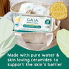 GAIA Water + Ceramides Biodegradable Wipes, Jojoba, 20 Pack