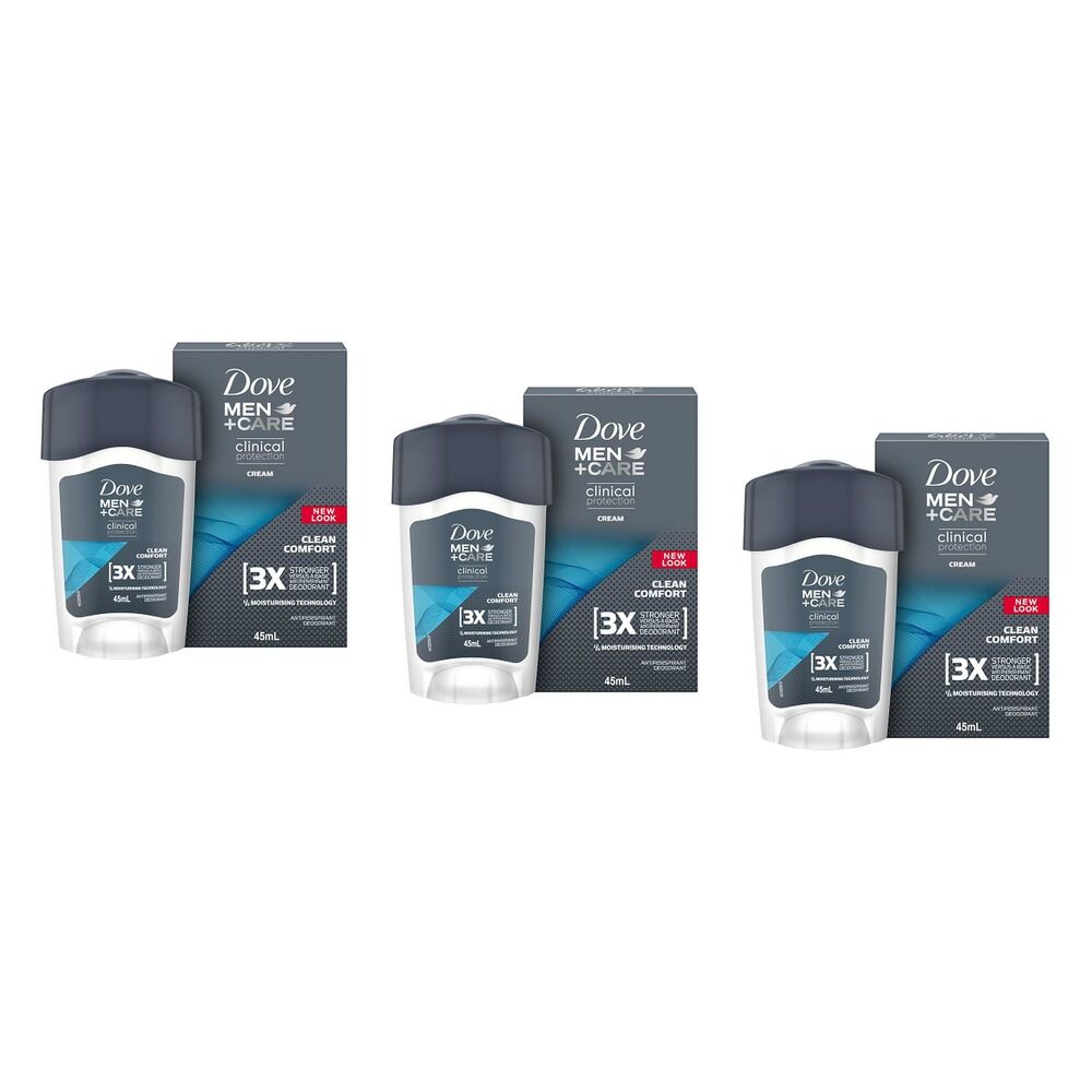 Dove Men Antiperspirant Deodorant Clinical Protection Clean Comfort Pack of 3