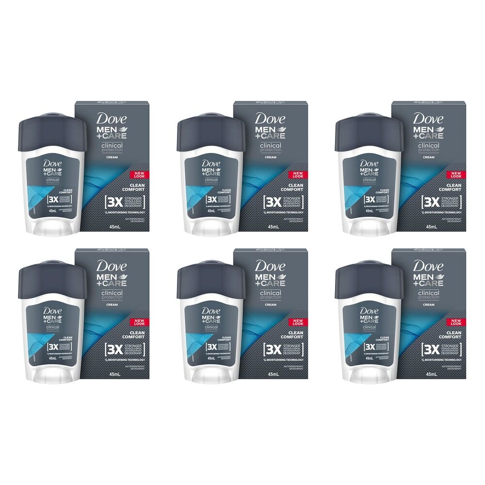 Dove Men Antiperspirant Deodorant Clinical Protection Clean Comfort Pack of 6