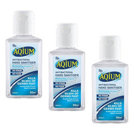 Ego Aqium Antibacterial Hand Sanitiser 60mL Pack of 3