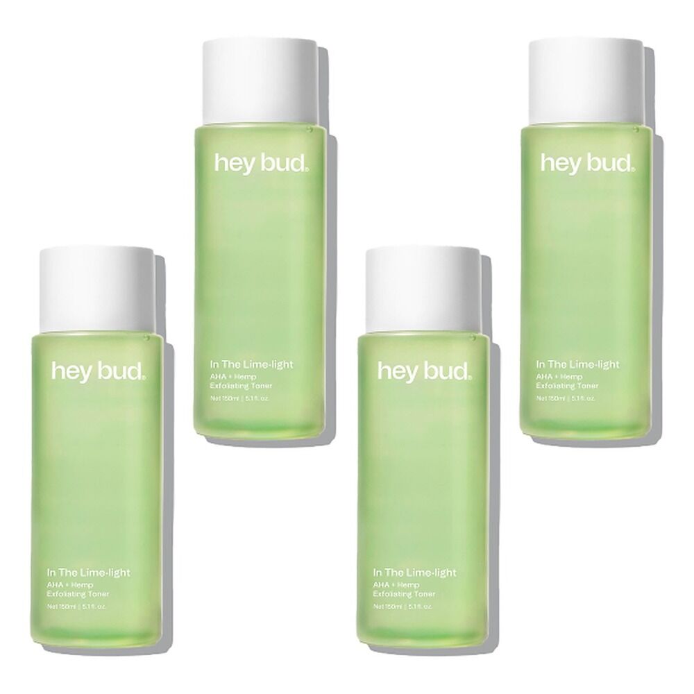 Hey Bud AHA + Hemp Exfoliating Toner 150mL Pack of 4