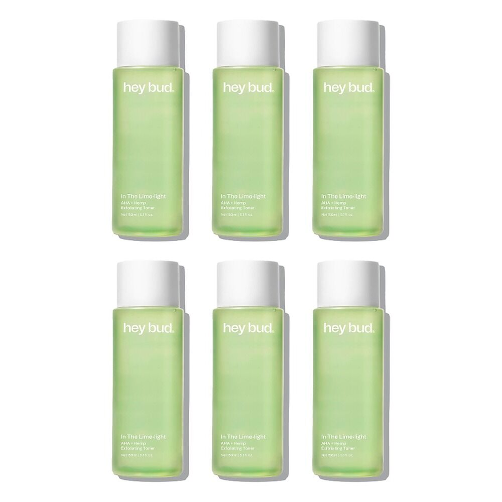 Hey Bud AHA + Hemp Exfoliating Toner 150mL Pack of 6
