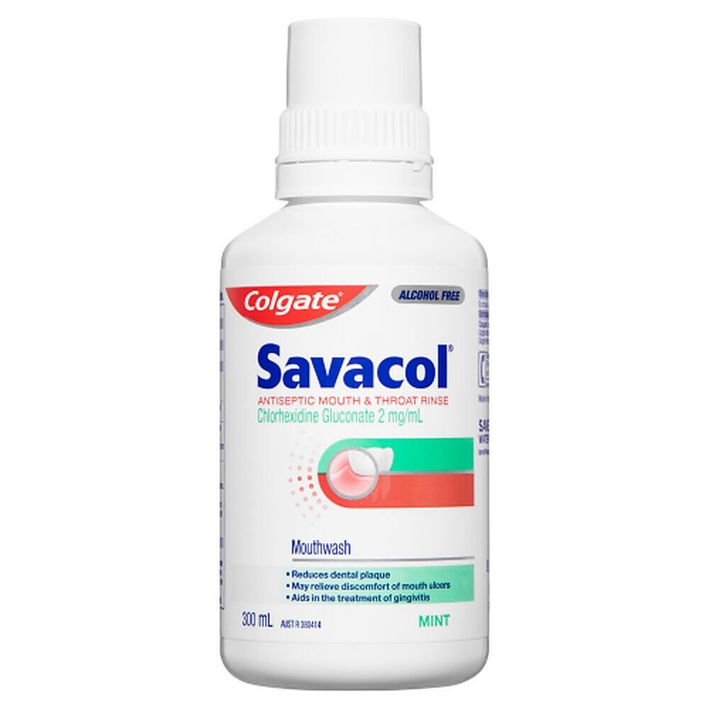 Savacol Antiseptic Mouth & Throat Rinse Mint 300mL