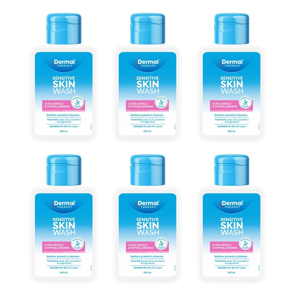 Dermal Therapy Sensitive Skin Wash 100mL Pack of 6