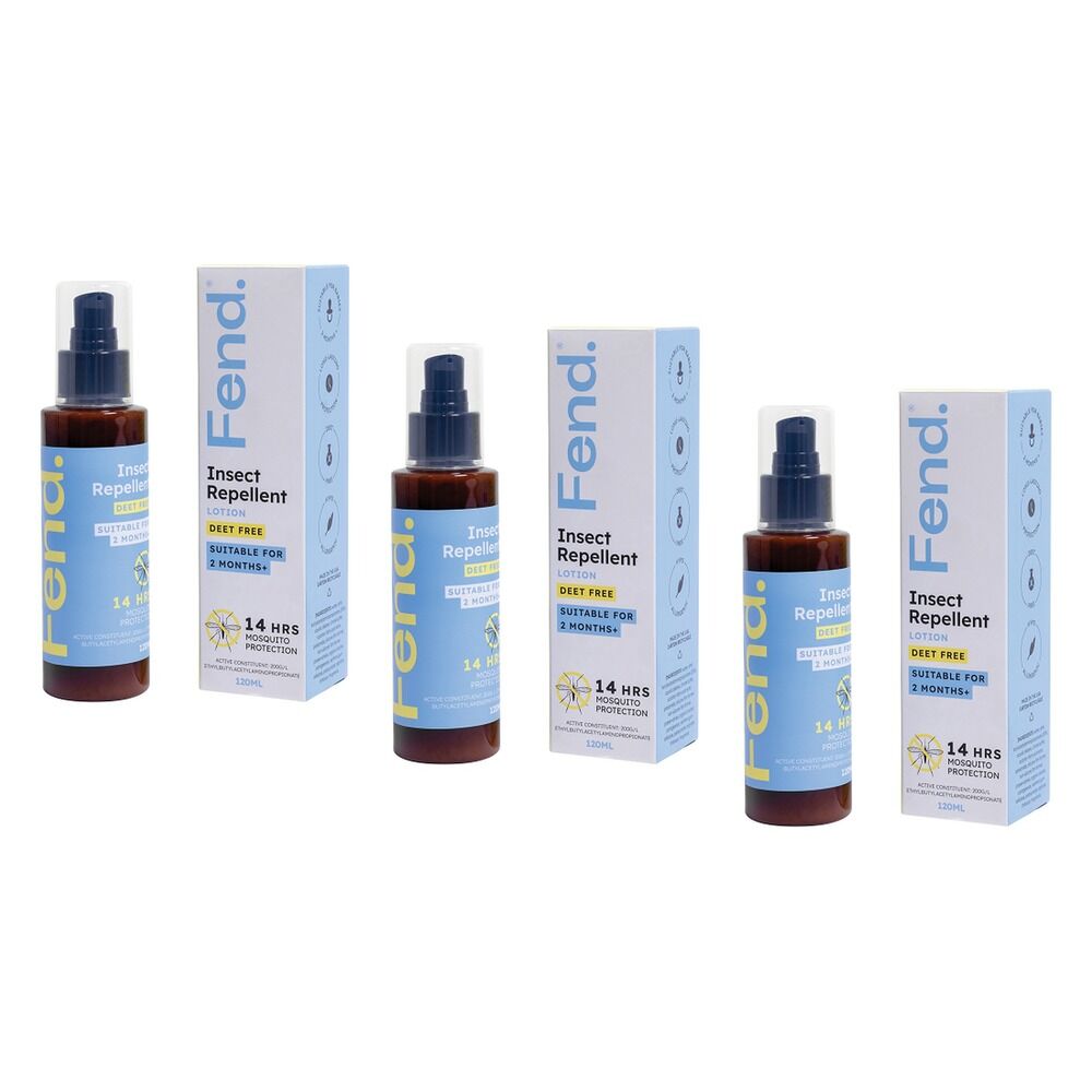 FEND Insect Repellent Lotion 120mL Pack of 3