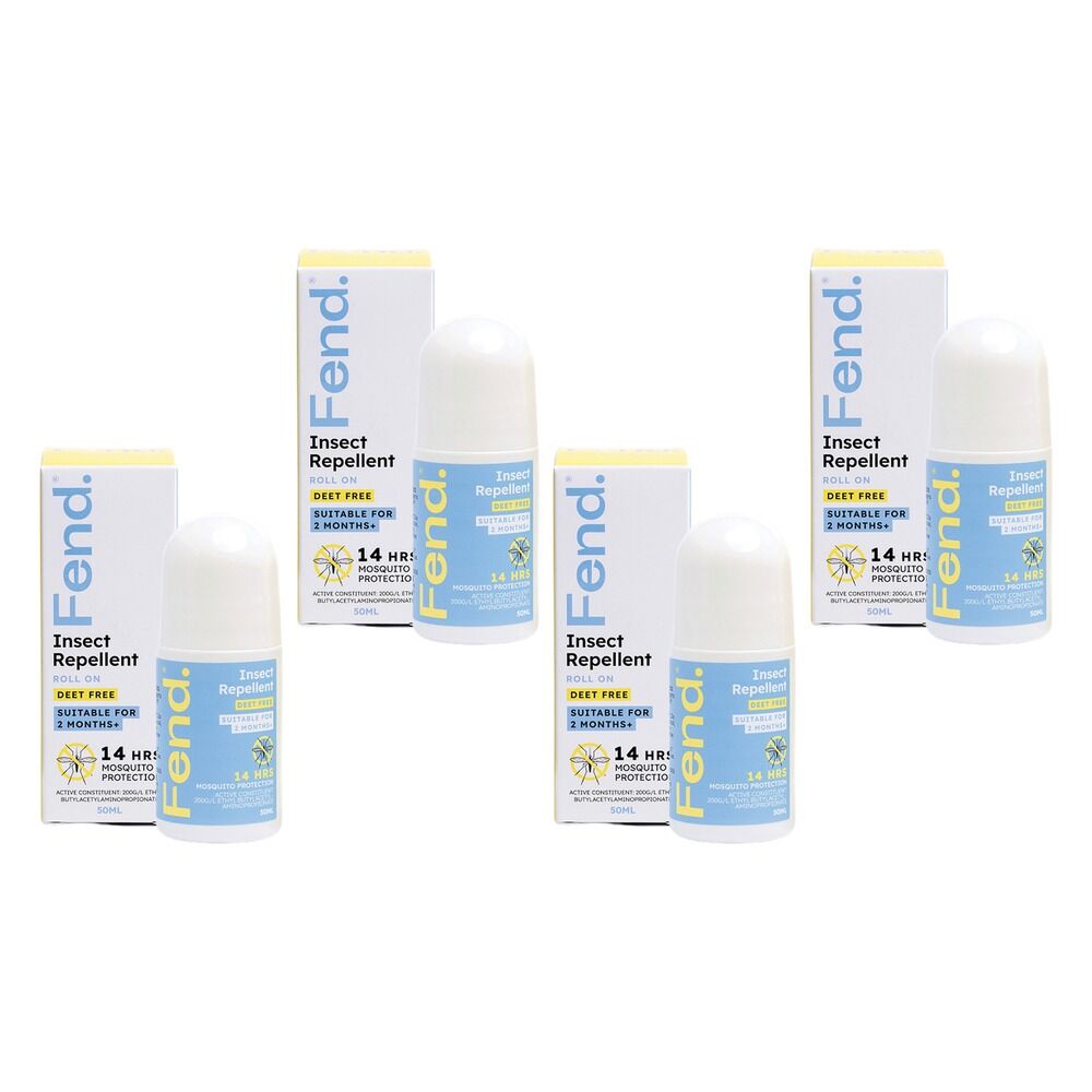 FEND Insect Repellent Lotion Roll On 50mL Pack of 4