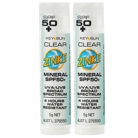 ZINKE SPF 50 Plus Clear Mineral Zinc Stick 5g Pack of 2