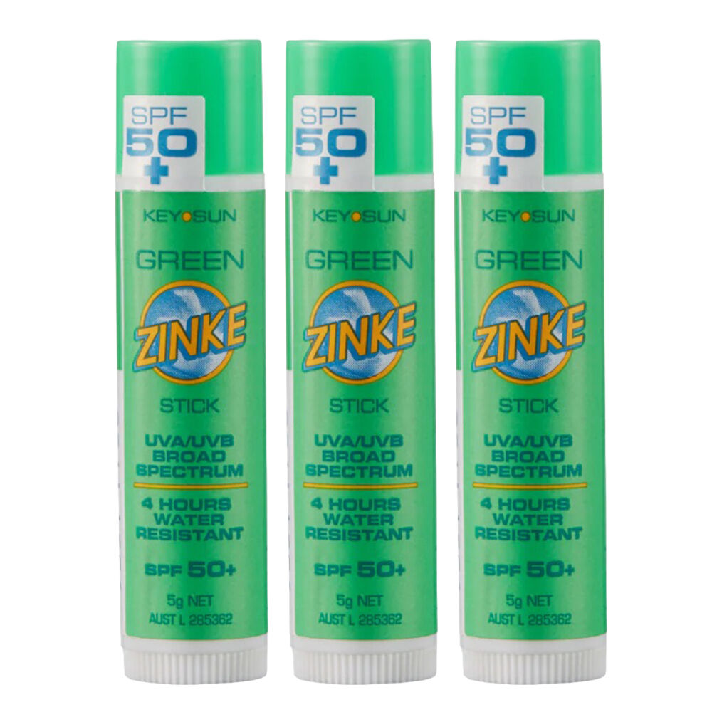 ZINKE SPF 50 Plus Green Zinc Stick 5g Pack of 3