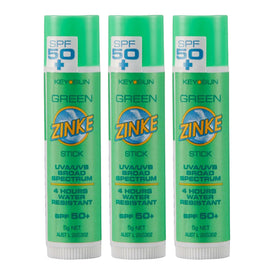 ZINKE SPF 50 Plus Green Zinc Stick 5g Pack of 3