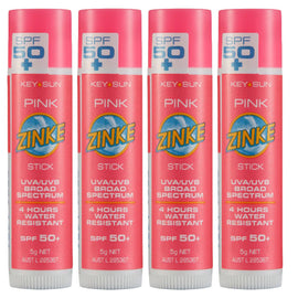 ZINKE SPF 50 Plus Pink Zinc Stick 5g Pack of 4