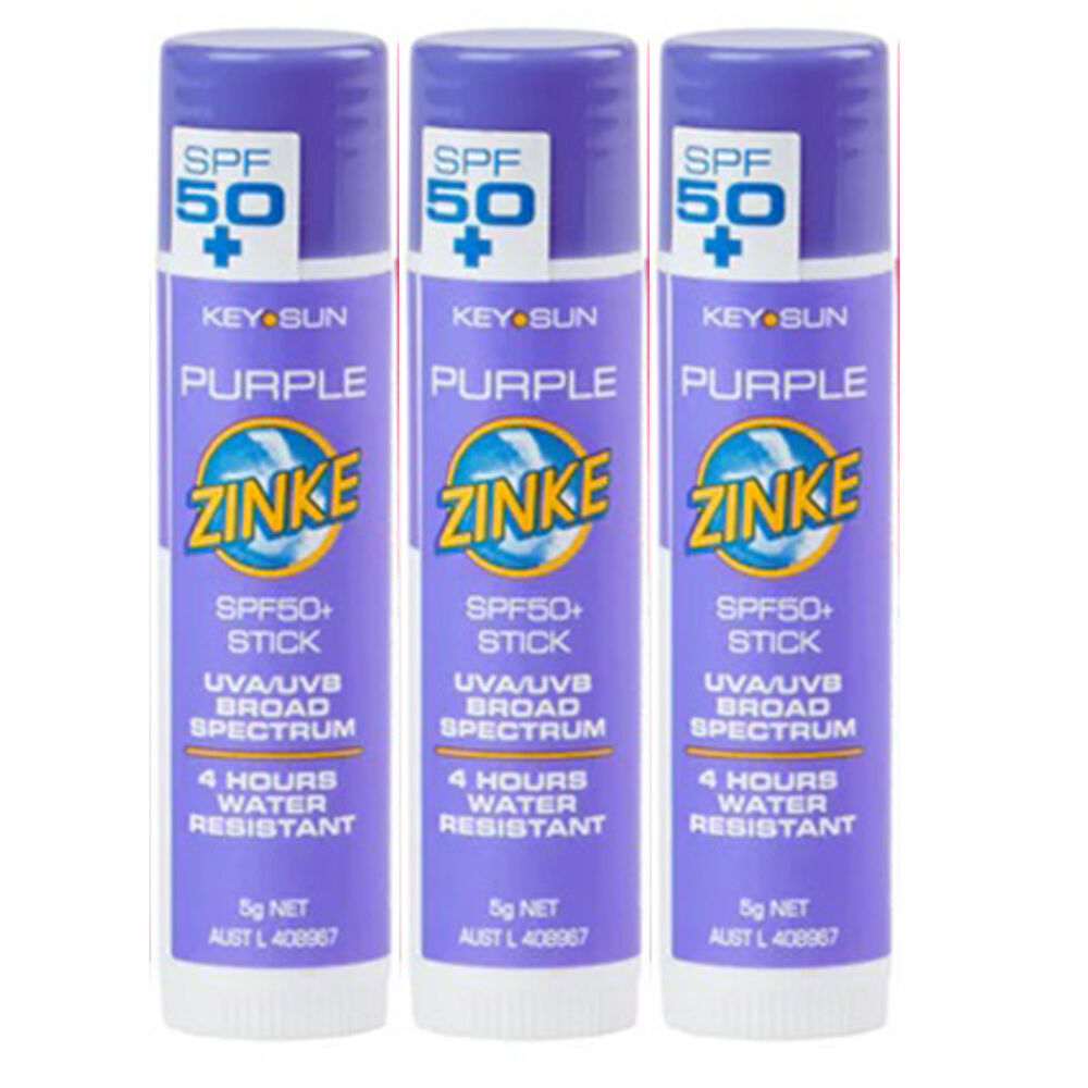 ZINKE SPF 50 Plus Purple Zinc Stick 5g Pack of 3