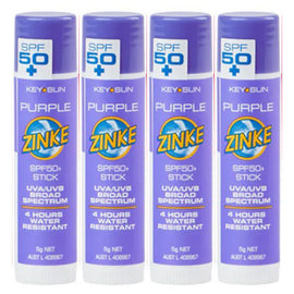 ZINKE SPF 50 Plus Purple Zinc Stick 5g Pack of 4