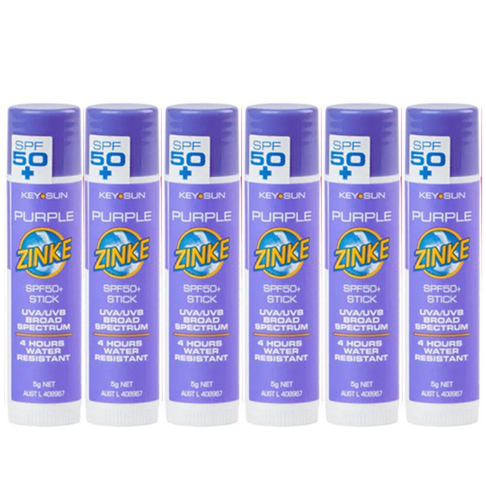 ZINKE SPF 50 Plus Purple Zinc Stick 5g Pack of 6
