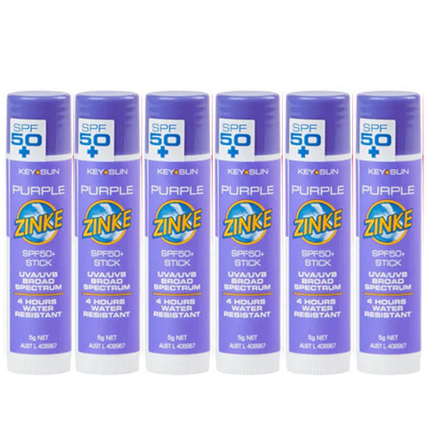 ZINKE SPF 50 Plus Purple Zinc Stick 5g Pack of 6