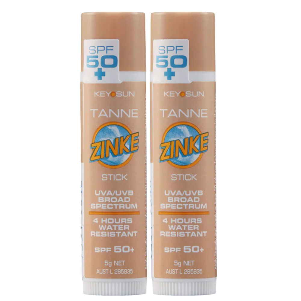 ZINKE SPF 50 Plus Tanne Zinc Stick 5g Pack of 2