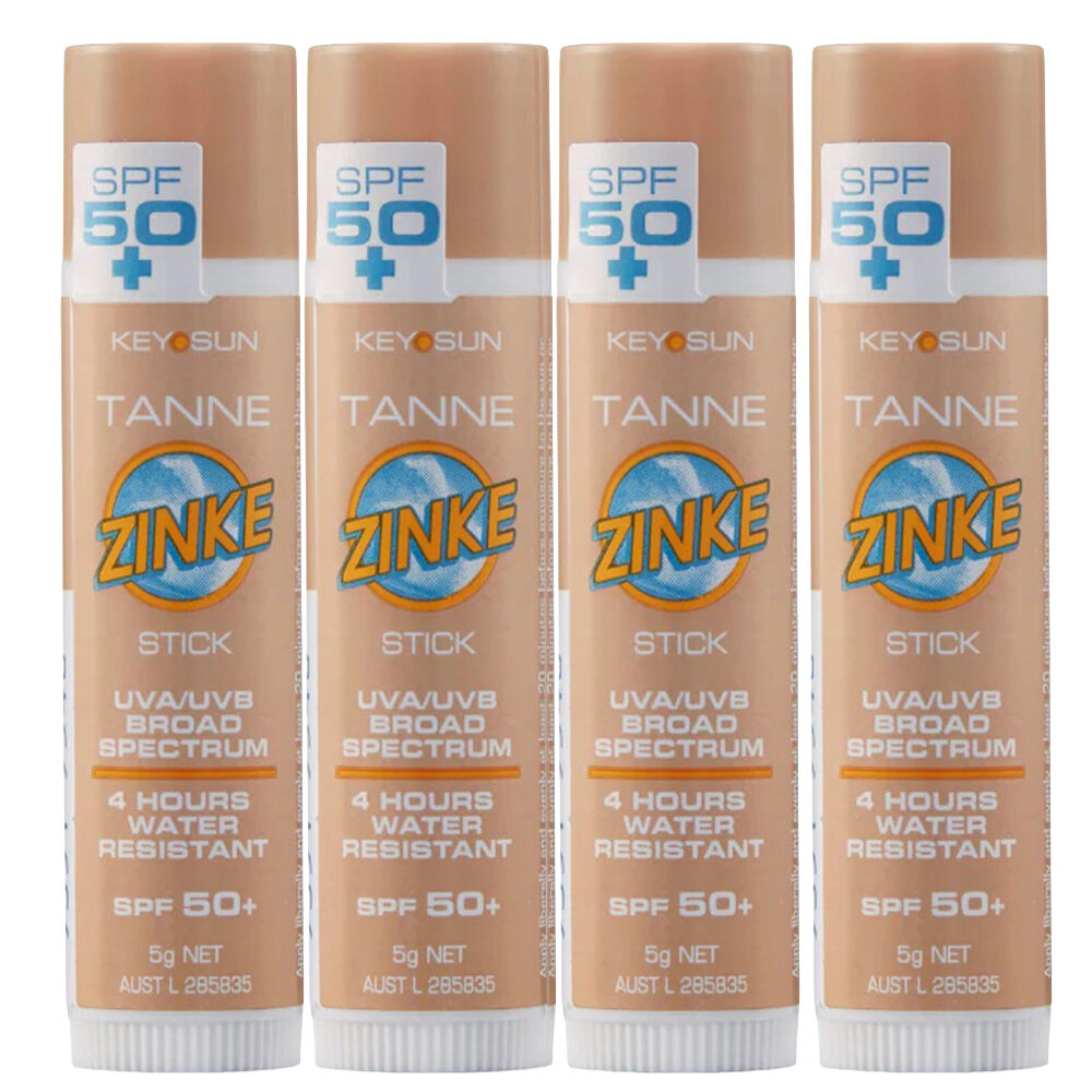 ZINKE SPF 50 Plus Tanne Zinc Stick 5g Pack of 4