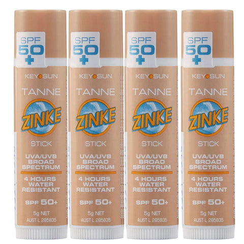 ZINKE SPF 50 Plus Tanne Zinc Stick 5g Pack of 4