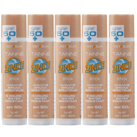 ZINKE SPF 50 Plus Tanne Zinc Stick 5g Pack of 5