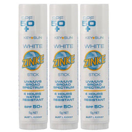 ZINKE SPF 50 Plus White Zinc Stick 5g Pack of 3