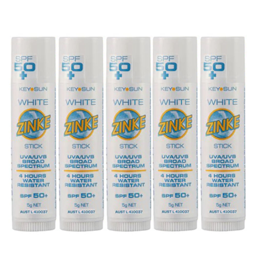 ZINKE SPF 50 Plus White Zinc Stick 5g Pack of 5